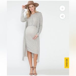 Maternity Dress and Cardigan